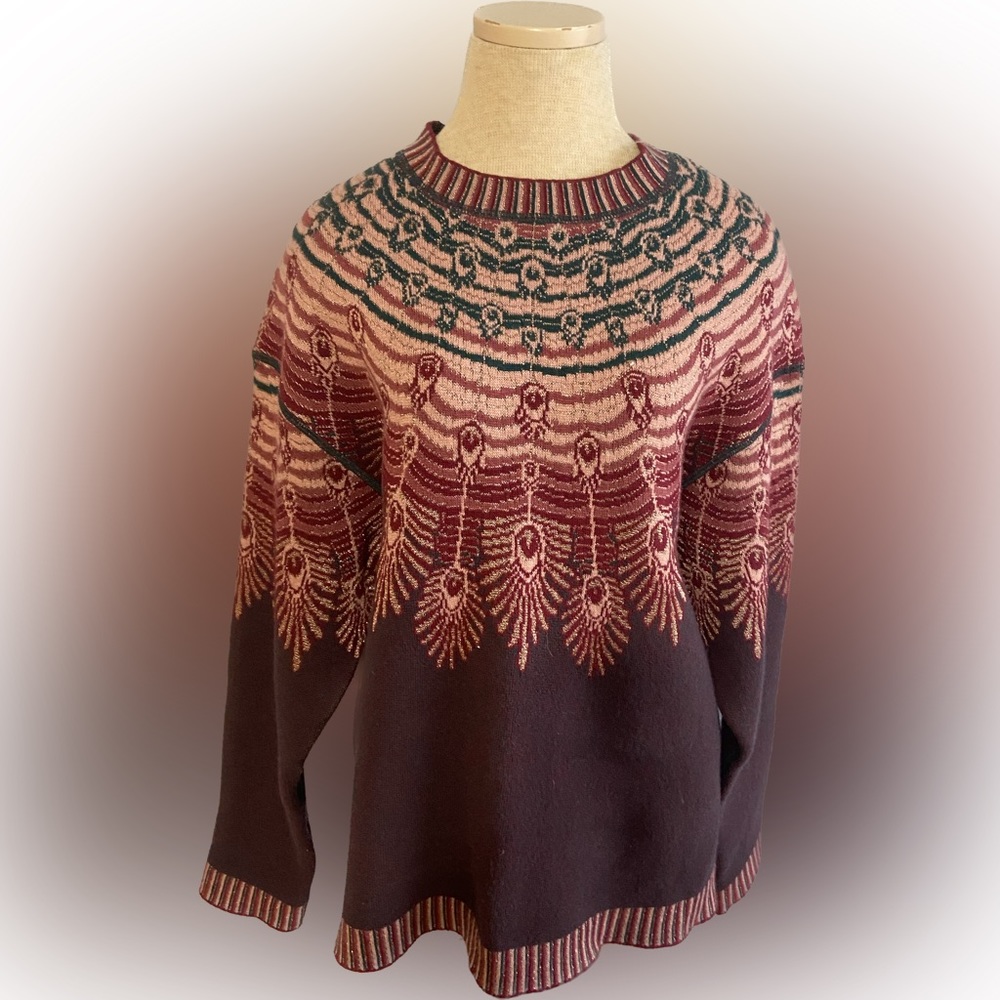 Giada Benincasa wool Knitwear sweater with feather details made in Italy size M